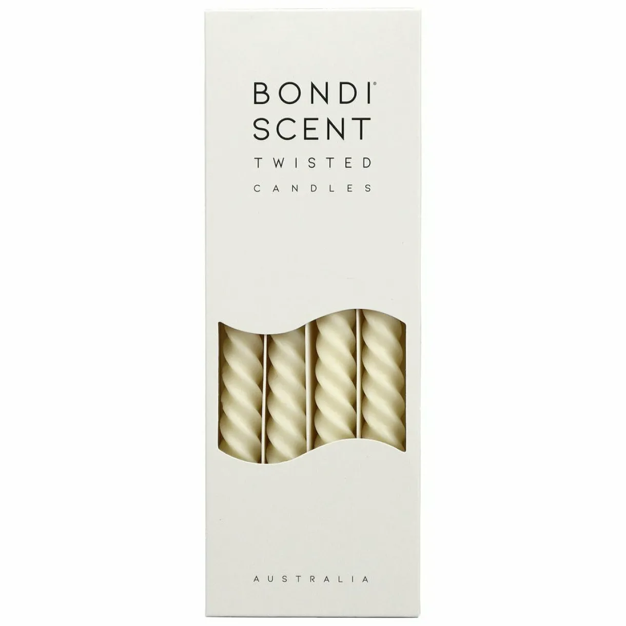 twisted_candles_white_0.webp Clearance Bondi Scent Twisted Candles White