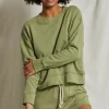 Best Perfect White Tee Tyler French Terry Pullover Sweatshirt - Oil Green