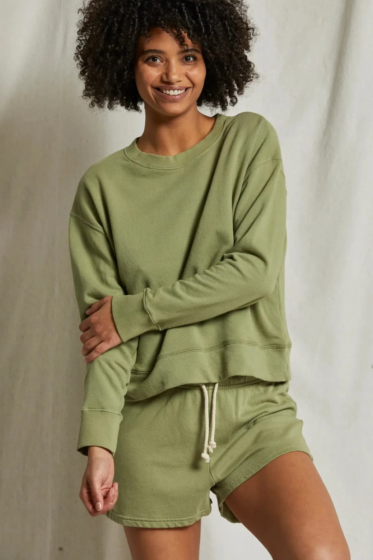tyler_french_terry_pullov_0.webp Best Perfect White Tee Tyler French Terry Pullover Sweatshirt - Oil Green