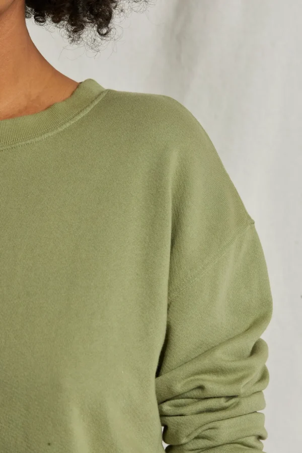 Best Perfect White Tee Tyler French Terry Pullover Sweatshirt - Oil Green