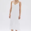 Fashion Assembly Label Vallory Linen Slip Dress - White