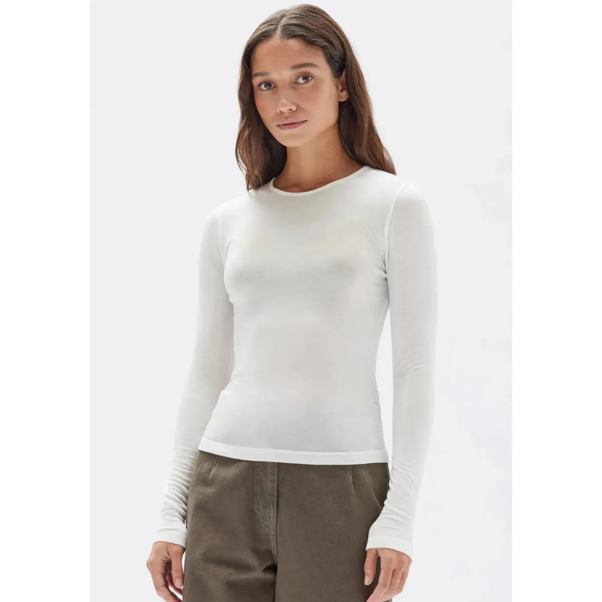 violet_long_sleeve_tee__w_1.webp Best Assembly Label Violet Long Sleeve Tee - White