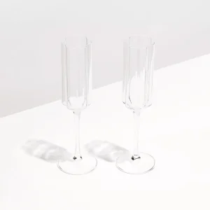 Best FAZEEK Wave Flute Set of 2 - Clear