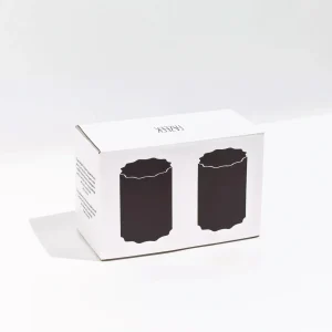 Clearance FAZEEK Wave Glass Set of 2 - Amber