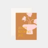 Sale Fox u0026 Fallow Wedding Day Peony Vase Greeting Card