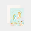 Fashion Fox u0026 Fallow Welcome Little Seahorse Greeting Card