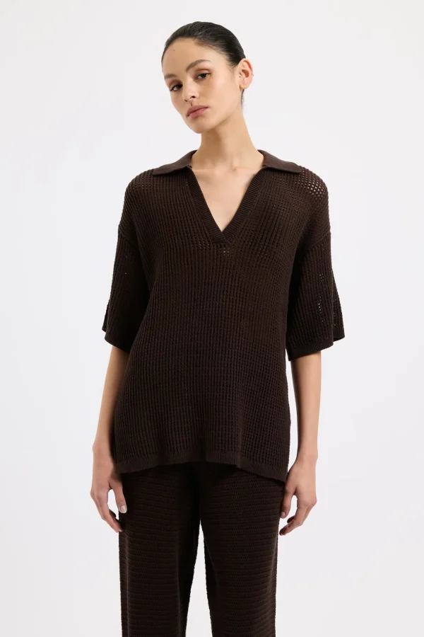 Hot Nude Lucy Willow Crochet Tunic - Espresso