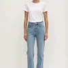 Outlet Assembly Label Womens Classic Straight Leg Jean - Indigo Fade