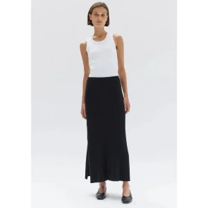 Best Assembly Label Wool Cashmere Rib Skirt - Black