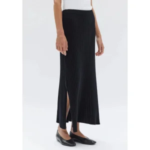 Best Assembly Label Wool Cashmere Rib Skirt - Black