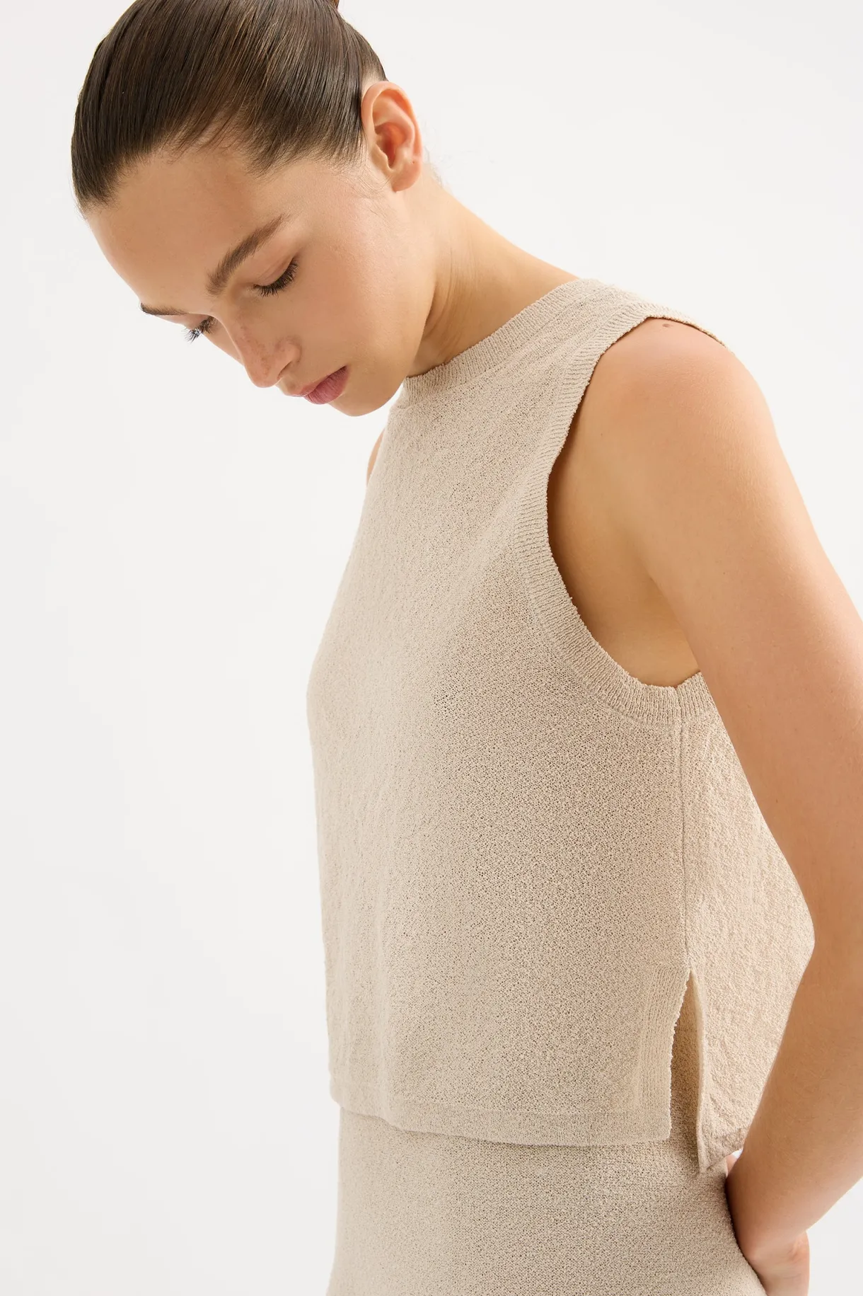 zosia_knit_tank__bone_1.webp Hot Nude Lucy Zosia Knit Tank - Bone